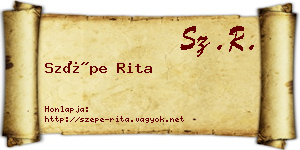 Szépe Rita névjegykártya