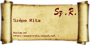 Szépe Rita névjegykártya